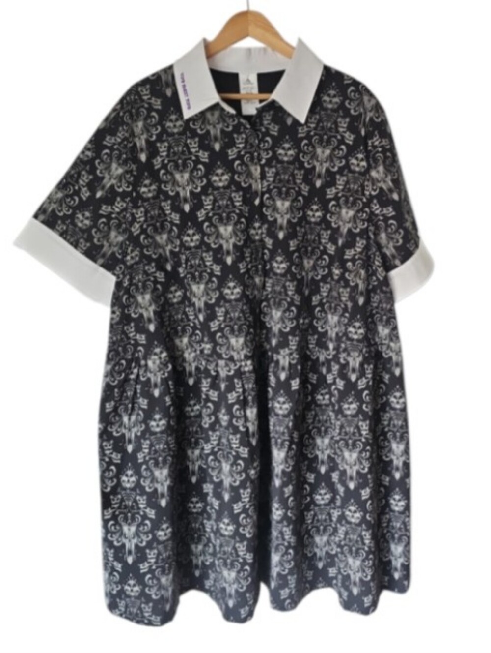 Disney Parks Haunted Mansion Dress Women’s 3X Glow Dark Wallpaper NWT Halloween